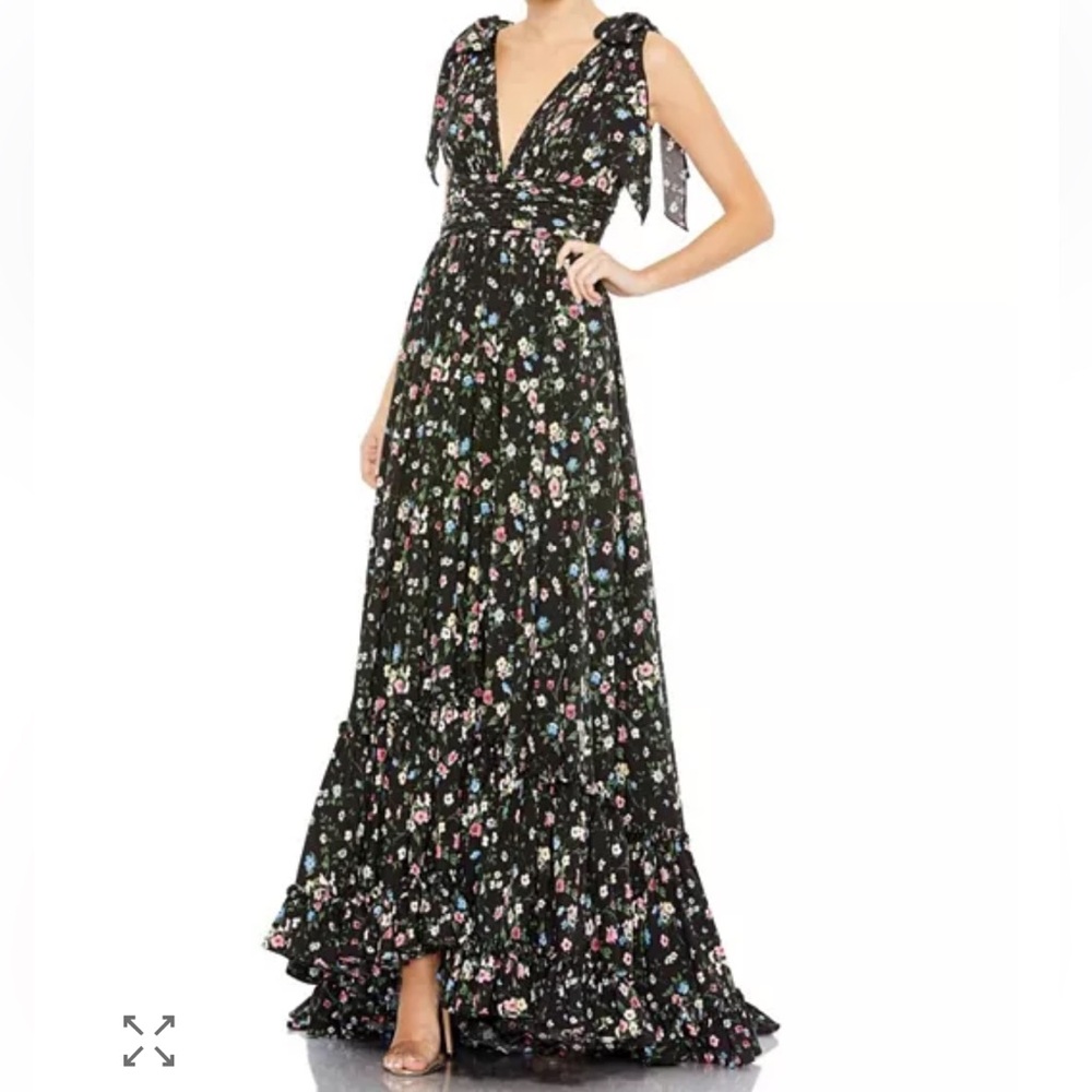 Mac Duggal high low floral gown